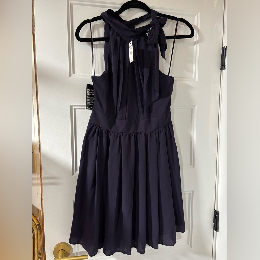 Express Purple Halter Dress